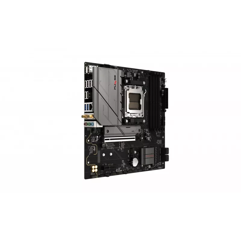 Motherboard Sapphire PULSE B850M WIFI — AMD B850 micro ATX, Socket AM5, DDR5 até 7600 MHz, 4 DIMM, 192 GB, Wi-Fi 6, 2.5GbE