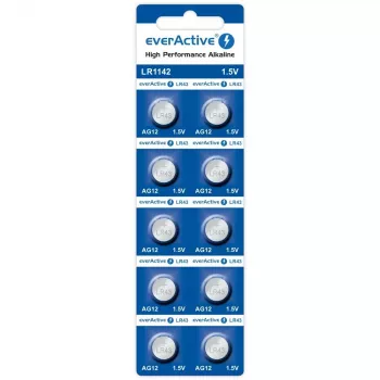 Pilha botão alcalina everActive G12 AG12 1,5 V – pack de 10