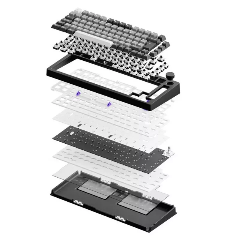 Kit barebone mecânico para teclados AKKO Monsgeek M1 V5 ISO Dark Night, layout ISO, barebone