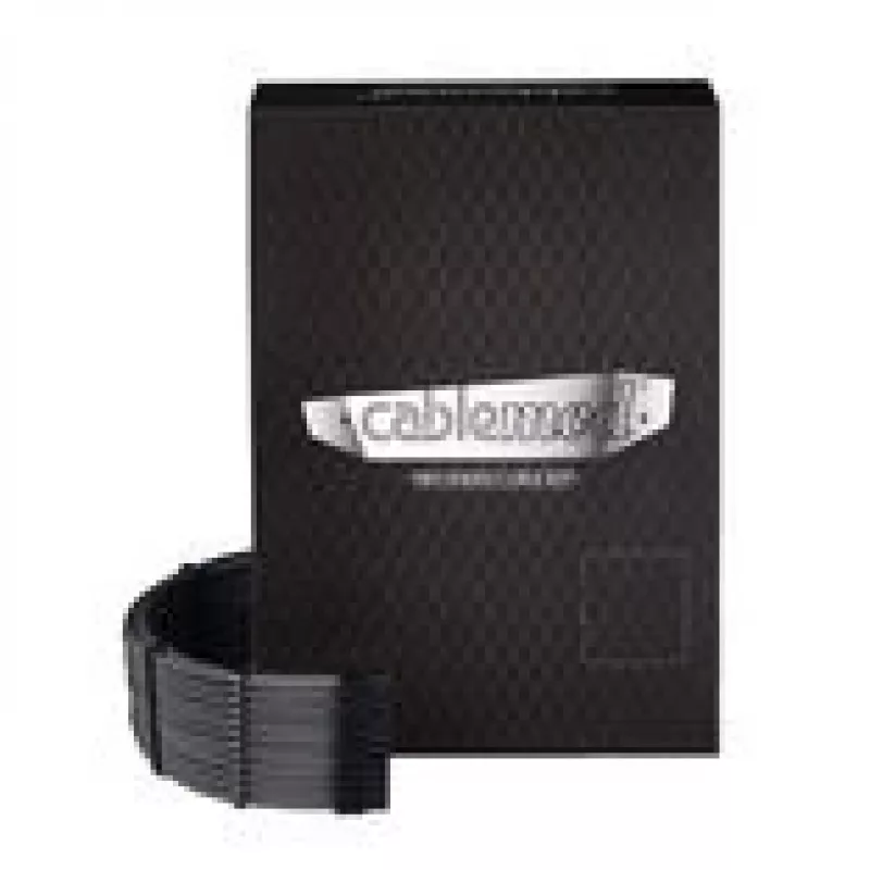Conjunto de cabos CableMod C-Series Pro ModMesh para fontes de alimentação Corsair Type 5 RMx Shift, 2x 12V-2x6, StealthSense, carbono, 65 cm