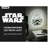 Luz néon LED de parede Paladone Stormtrooper modelo PP14595SWVN, iluminação decorativa Star Wars