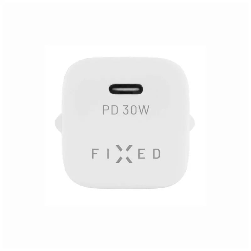 Carregador de viagem USB-C portátil FIXED FIXC30M-C-WH 30W design compacto