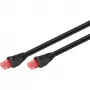 Cabo de rede para exterior CAT 6 Goobay, U/UTP, preto, 10 m - material de cobre, bainha exterior PE (55432)