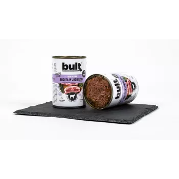Comida húmida para cães BULT Rica em cordeiro 800 g — alimento completo para cães adultos em lata, 12 % proteína, 7,5 % gordura, 75 % humidade