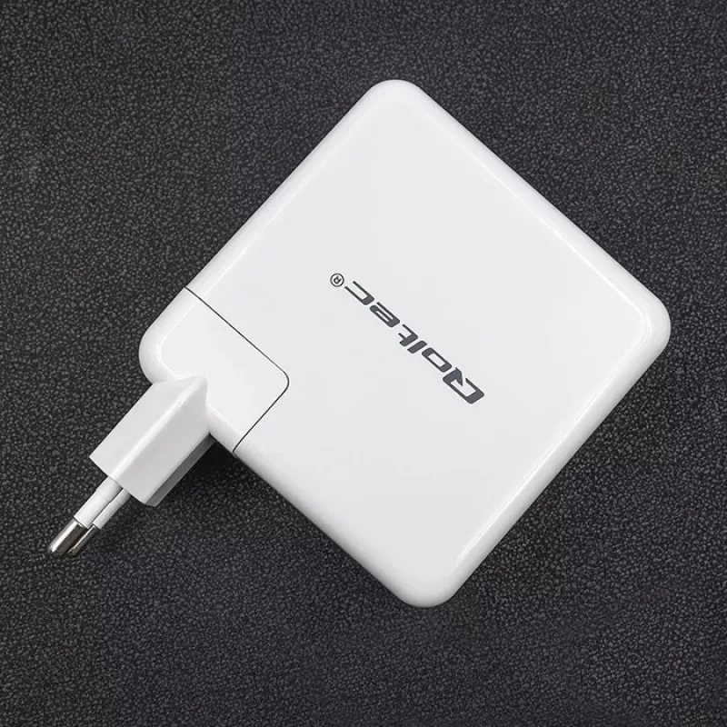 Carregador GaN Qoltec FAST 108W | 5-20V | 3-4.7A | USB C | branco