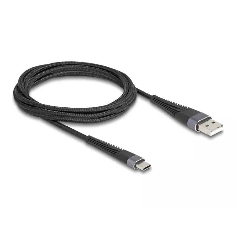 Cabo USB DELOCK USB 2.0 2 m USB A USB C preto 81122