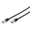 Cabo de rede Digitus CAT 5e SF/UTP cabo de ligação preto 3m