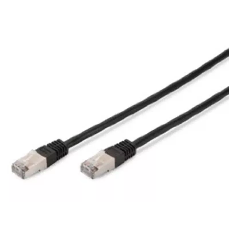 Cabo de rede Digitus CAT 5e SF/UTP cabo de ligação preto 3m