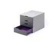 Unidade de gavetas Durable VARICOLOR cinzento plástico 4 gavetas