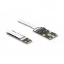 Conversor DeLOCK M.2 Key B+M macho para slot Mini PCIe cabo flexível