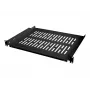 Prateleira para rack LogiLink preto, RAL 9005 1U 48,3 cm (19 polegadas)