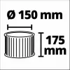 Einhell 2351126 filtro pregueado para aspiradores de sólidos e líquidos, classe de poeira L