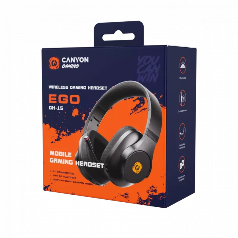 Auscultadores CANYON EGO GH-15 2em1 BT branco