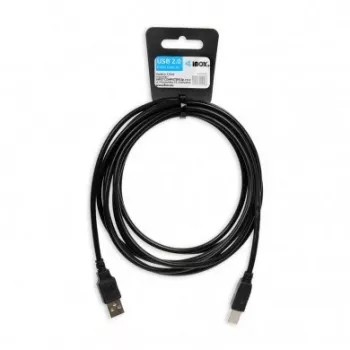 Cabo USB iBox IKU2D 3 m USB 2.0 USB A USB B preto