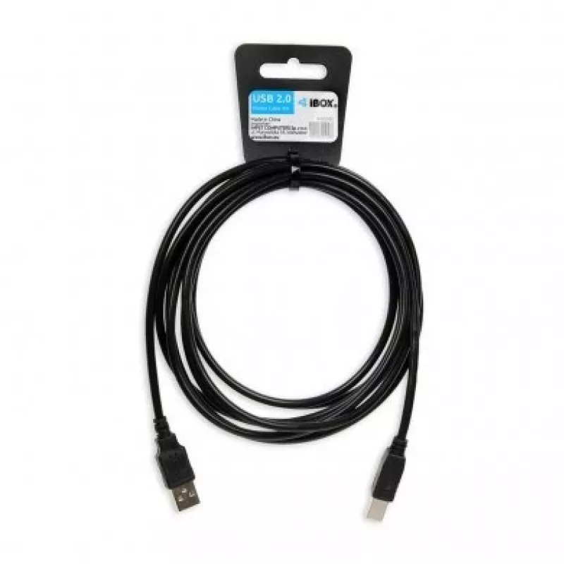 Cabo USB iBox IKU2D 3 m USB 2.0 USB A USB B preto