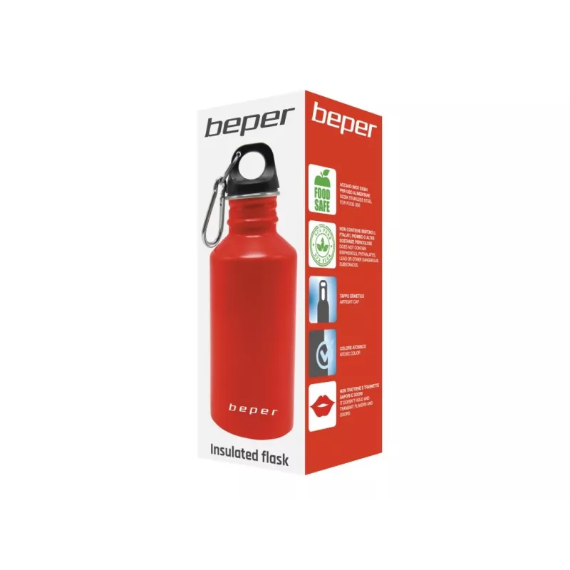 Beper C102BOT002 garrafa de aço inoxidável, 500 ml