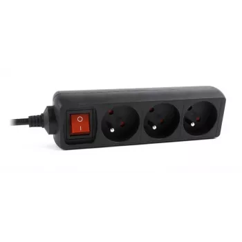 Proteção contra sobretensão Gembird EG-PSU3F-01 preto 3 tomadas AC 230 V 0,6 m