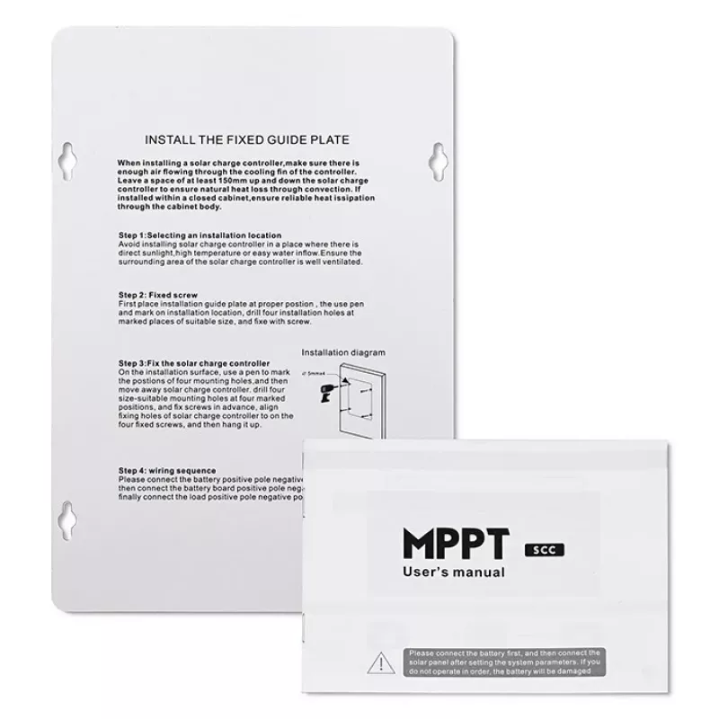 Controlador de carga solar MPPT QOLTEC 40A 12V/24V com ecrã LCD