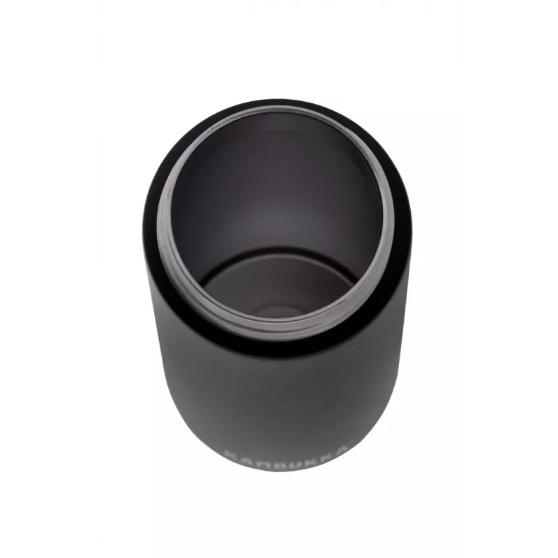 Garrafa a vácuo Kambukka Olympus 500 ml — aço inoxidável 18/10, isolamento a vácuo, preto, base antiderrapante