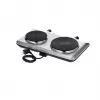 Placa de cozinha de mesa Severin DK 1014 com placa fechada 2 zonas controlo por botão rotativo