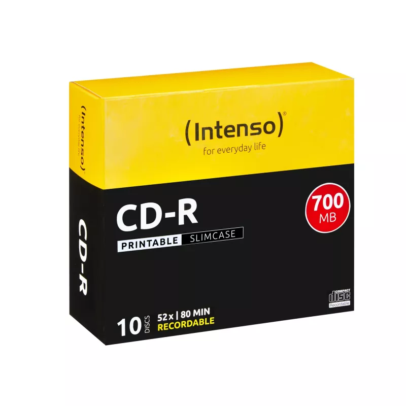 CD-R Intenso 1801622 700 MB 52x imprimível 10 unidades caixa fina