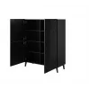 Estante ABETO 100,5 x 40 x 121,5 cm preto/preto brilhante
