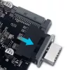GrauGear adaptador interno de USB 3.0 de 19 pinos para USB 3.1 Type-E de 20 pinos Key A, 180 graus