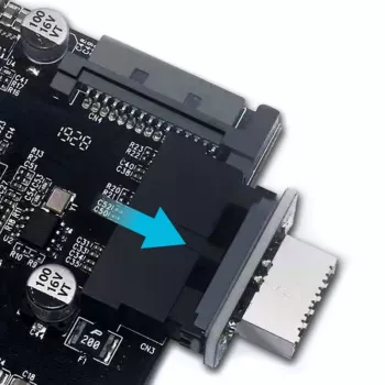 Adaptador USB 3.0 GrauGear GG 18025 – conector fêmea Type-A, orientação 180°
