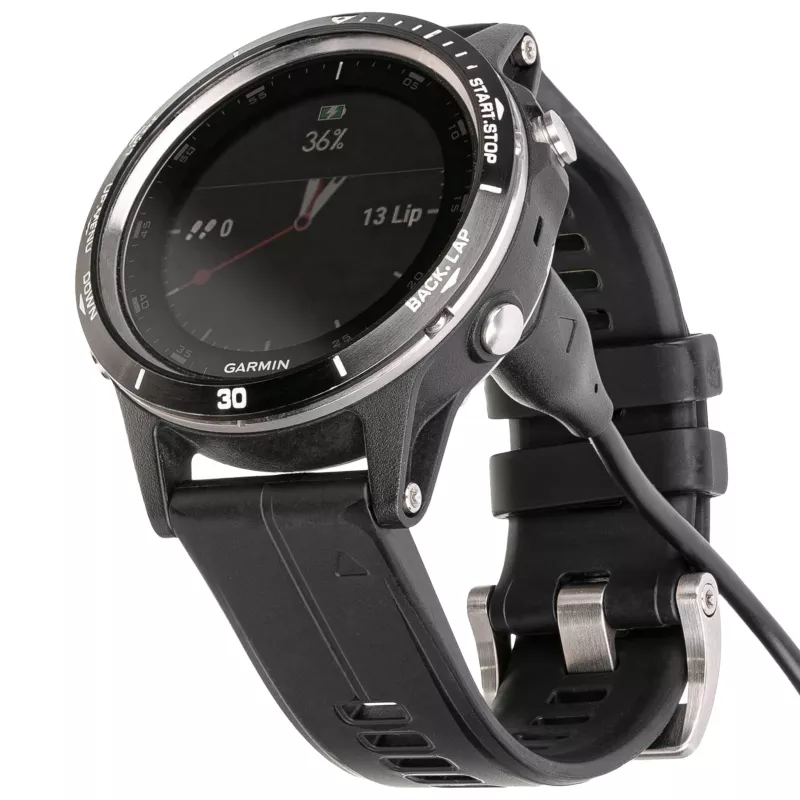 Cabo de carregamento Akyga AK-SW-17 para smartwatches Garmin (Fenix 5/6/7, Vivoactive 3/4, Forerunner), USB, 1 m