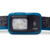 Lanterna Diamond Astro 300 preta, faixa de cabeça azul
