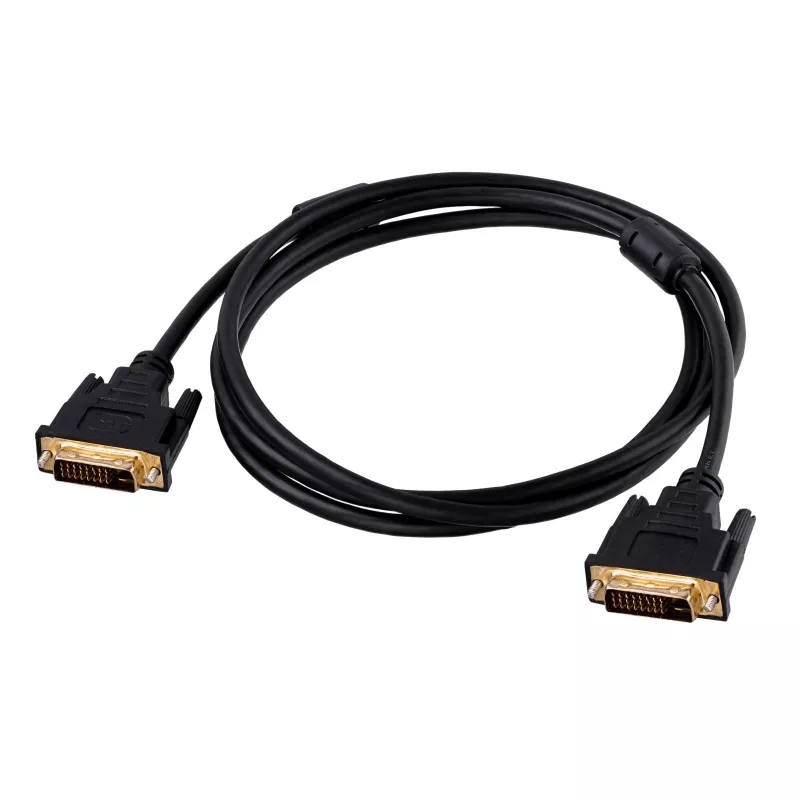 Cabo DVI-D Dual-Link Akyga AK-AV-06 (24+1), ficha macho para ficha macho, 1,8 m, preto