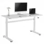 Secretária ajustável em altura manualmente Ergo Office, máx. 40 kg, altura máx. 117 cm, com tampo para trabalho de pé e sentado, ER-401 W