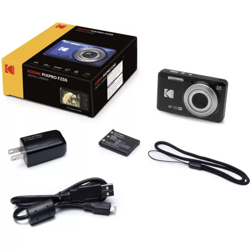 Kodak PIXPRO FZ55 1/2.3 câmara compacta 16 MP CMOS 4608 x 3456 píxeis preto (FZ55BK)