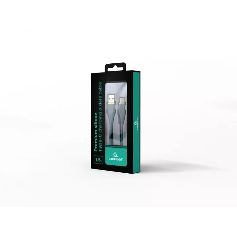 Cabo de carregamento e dados Type-C USB, 1,5 m, verde