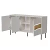 Cómoda Cama Meble INSERTO 3D 143,5×40×80 cm — acabamento caxemira com LED