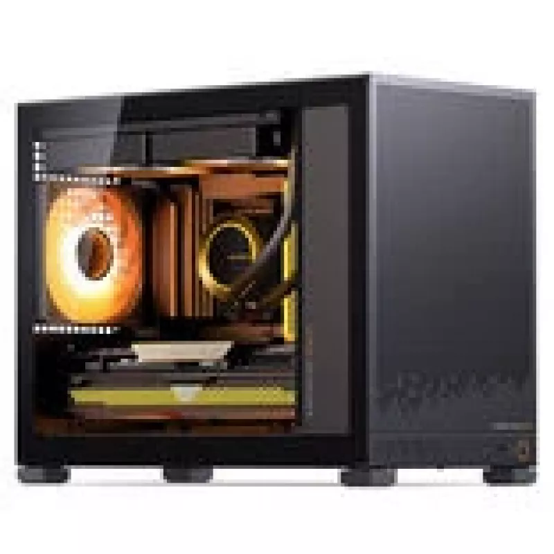 Caixa de PC Jonsbo D32 STD + refrigeração líquida completa TRYX PANORAMA SE, ARGB - 240 mm, preto
