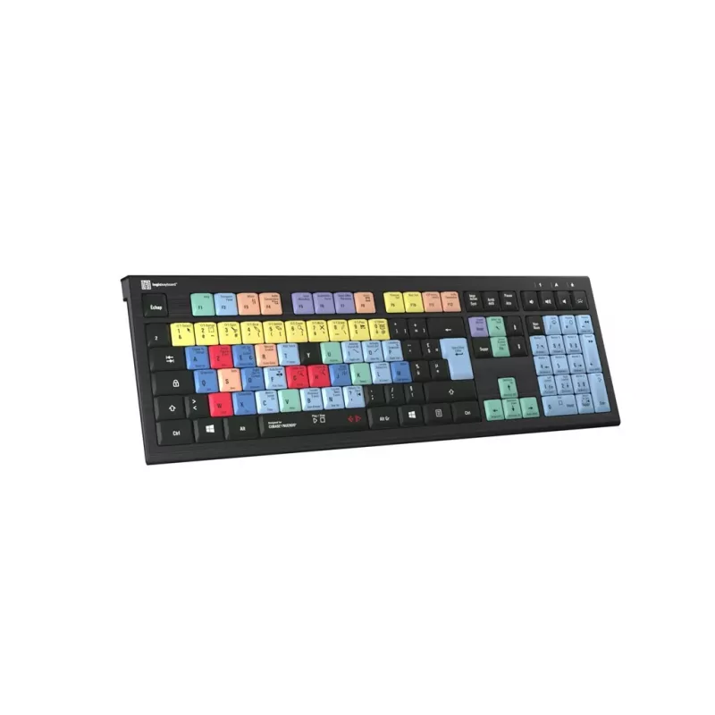 Teclado Logickeyboard LKB-CBASE-A2PC-FR Universal USB AZERTY francês preto
