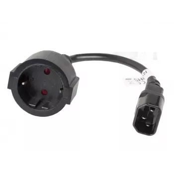 Cabo de alimentação Lanberg CA-C14E-10CC-0018-BK preto 0,18 m conector macho C14 (CA-C14E-10CC-0018-BK)