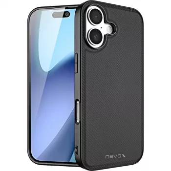 Capa de proteção Nevox StyleShell NYLO para iPhone 17, 6,3 polegadas, preto