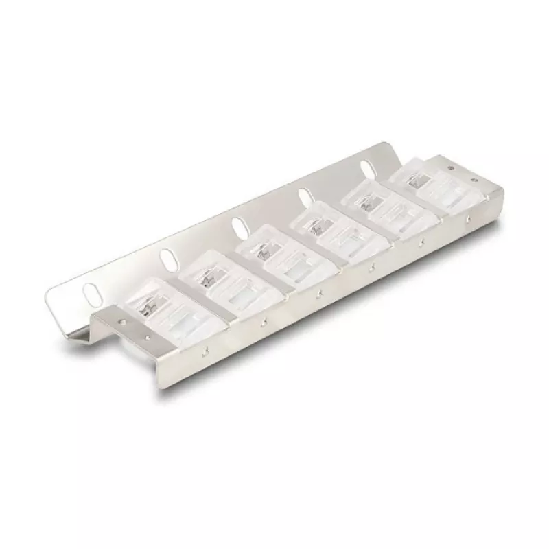 DeLOCK 67040 Suporte Keystone de 12 portas, inclinável, para rack de 10" ou 19" e montagem na parede