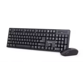Conjunto de teclado + rato preto/sem fios