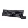 Conjunto de teclado + rato preto/sem fios