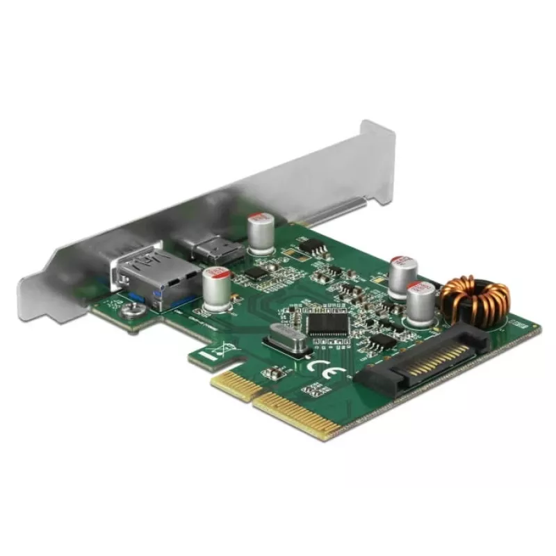 DeLOCK 90299 Placa PCIe x4, 1x USB Type-C + 1x USB Type-A, USB 3.2 Gen 2 (10 Gbps)