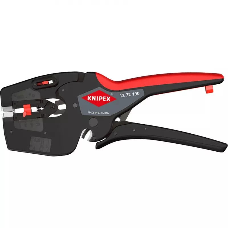 Multiferramenta para eletricistas Knipex NexStrip 12 72 190 SB – ferramenta de descarnar e cravar