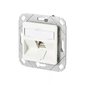 Módulo METZ CONNECT BTR C6A 1 porta 180° UPk - Tomada de ligação, encastrar - RJ-45 - Branco puro, RAL 9010 (130B11D11102-E)