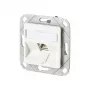 Módulo METZ CONNECT BTR C6A 1 porta 180° UPk - Tomada de ligação, encastrar - RJ-45 - Branco puro, RAL 9010 (130B11D11102-E)