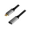 Cabo USB LogiLink USB 3.2 Gen 2 CUA0105 0,5 m USB-C preto cinzento