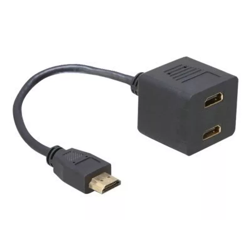 Adaptador HDMI DeLOCK 65056 0,2 m ficha para 2x conector fêmea