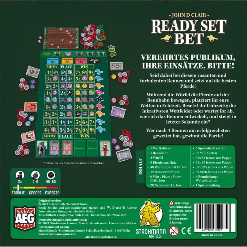 Ready Set Bet, Jogo de tabuleiro