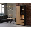 Estante de livros Top e Shop RS-80 BILY, estrutura antracite, porta carvalho Artisan, 7 prateleiras, 2 gavetas, 1800×800×350 mm